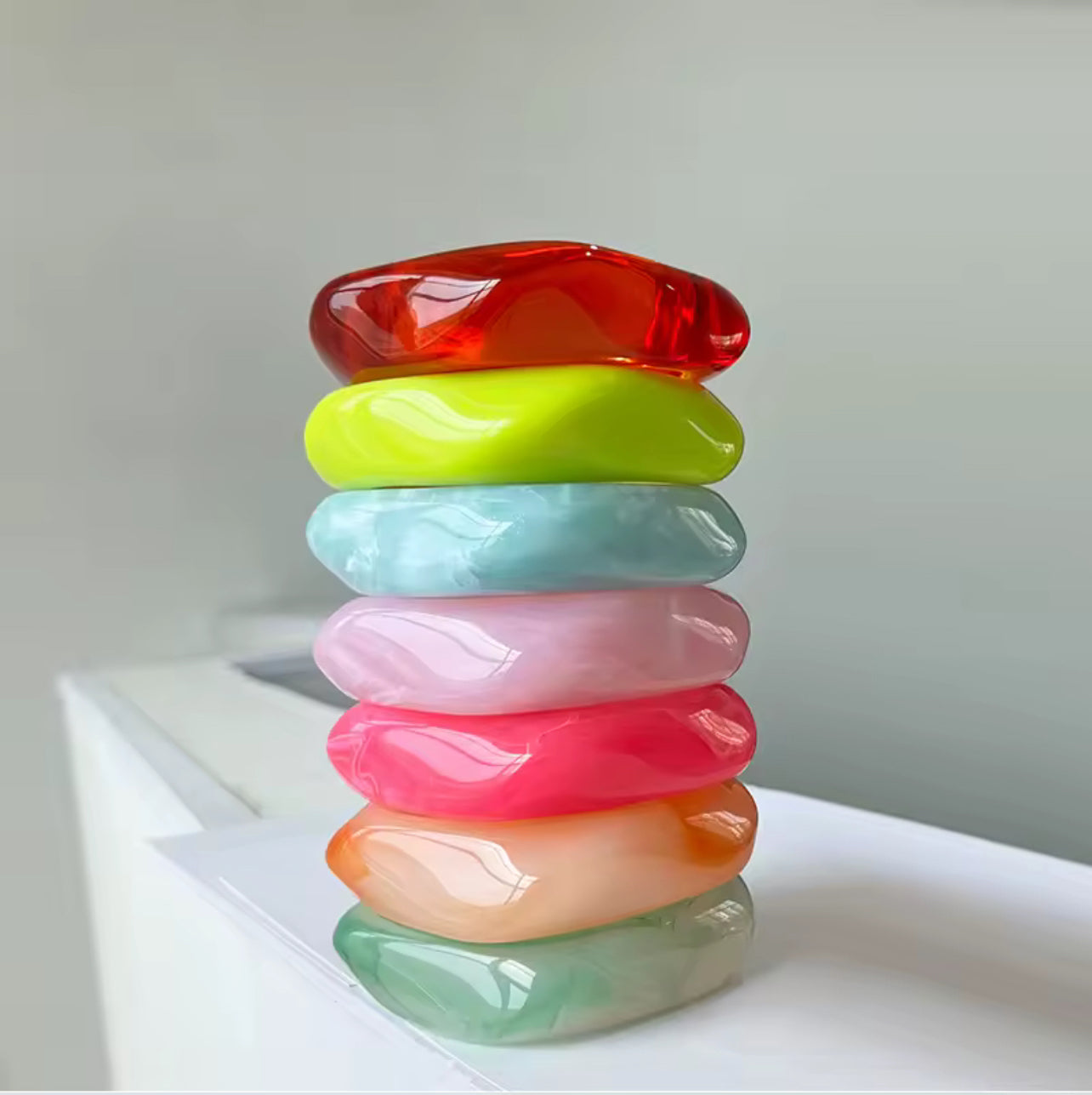 Happy Acrylic bangle