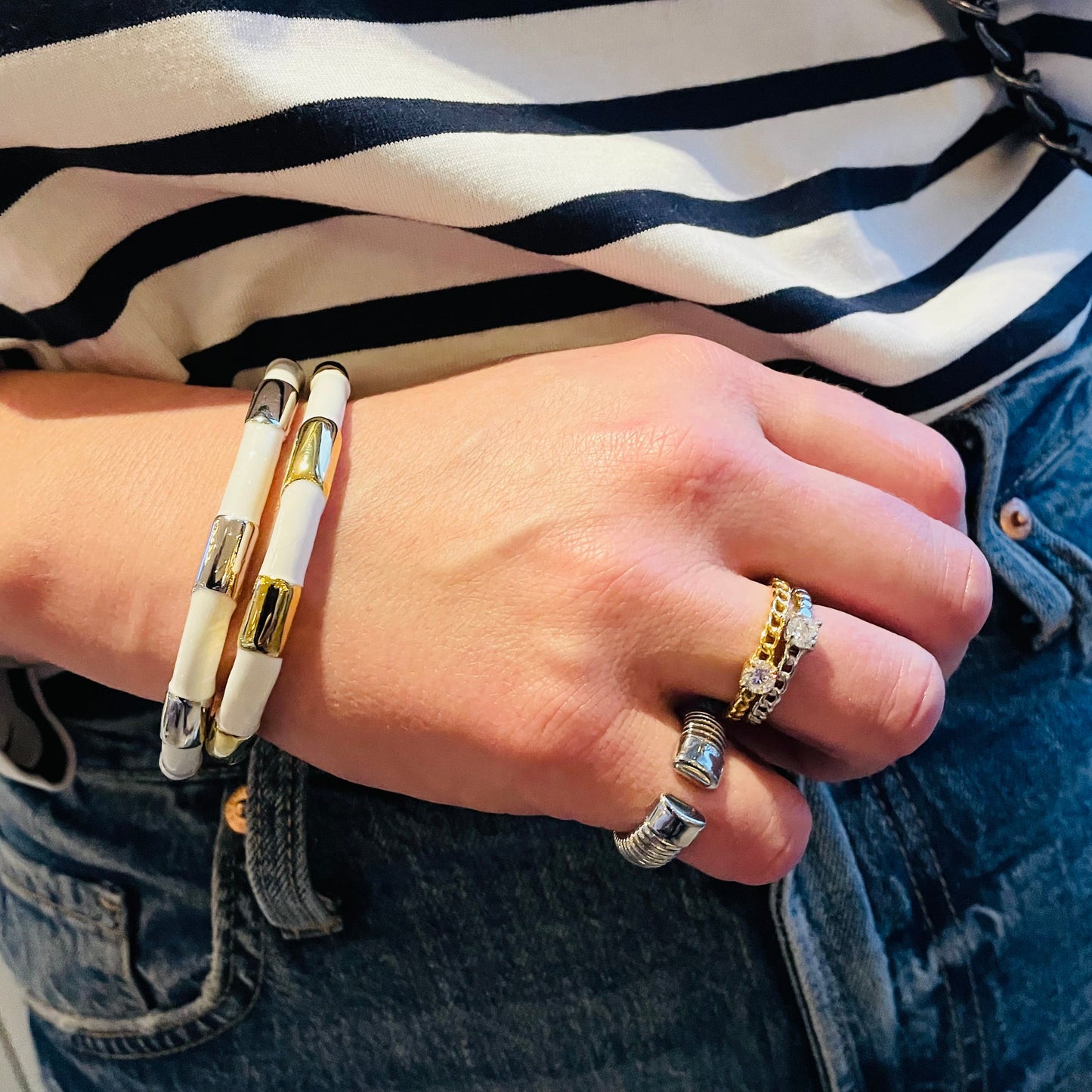 White silver cuff