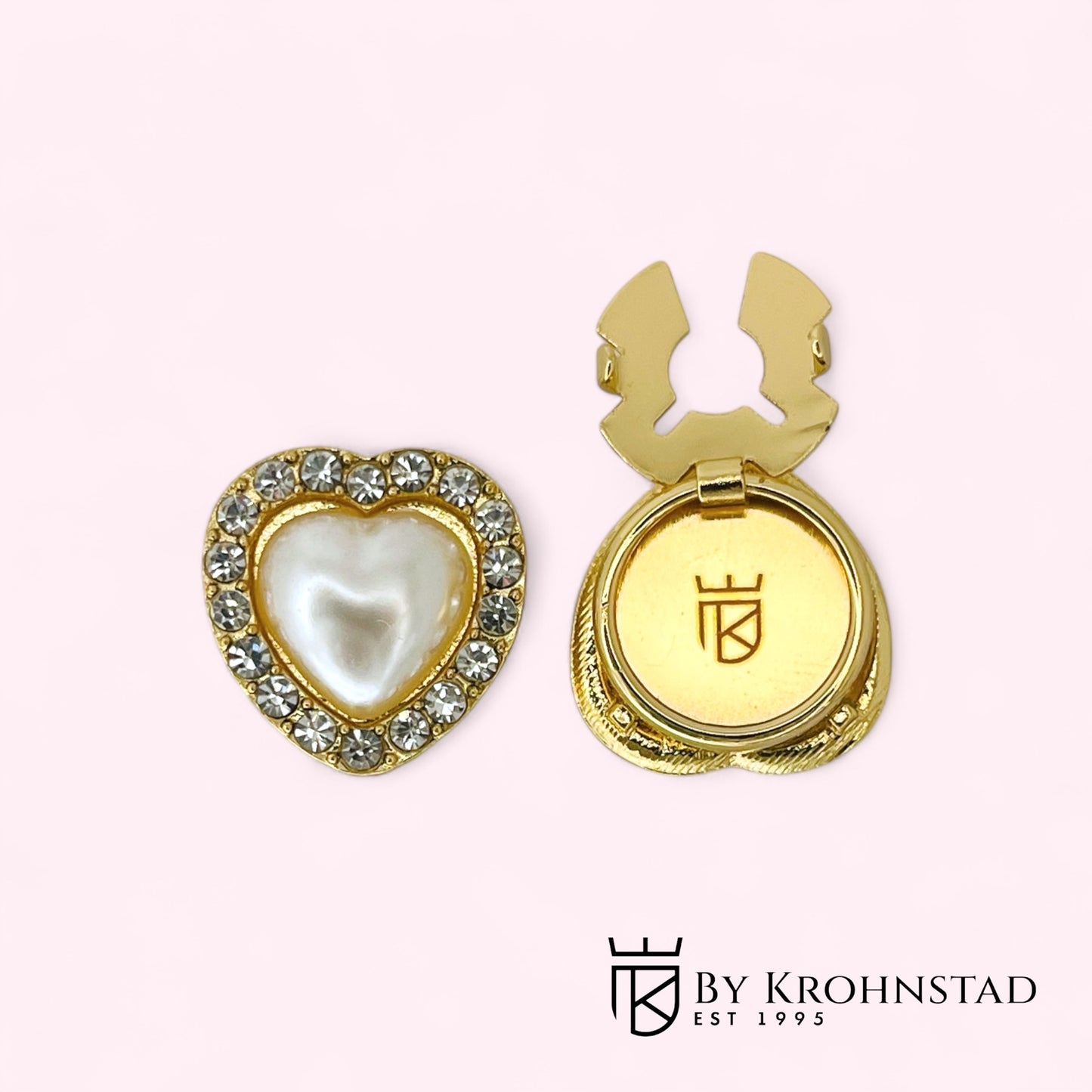 Pearl Heart Button Covers