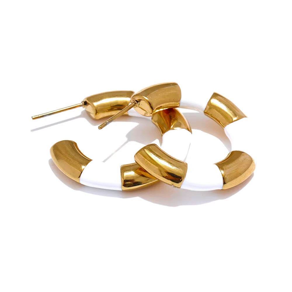 Golden white hoop