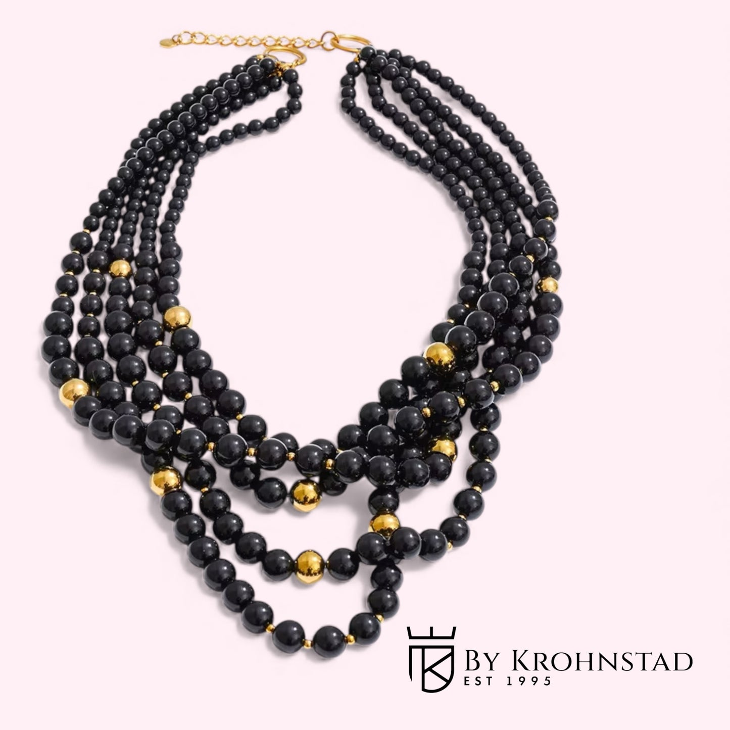 Acrylic beads necklace black
