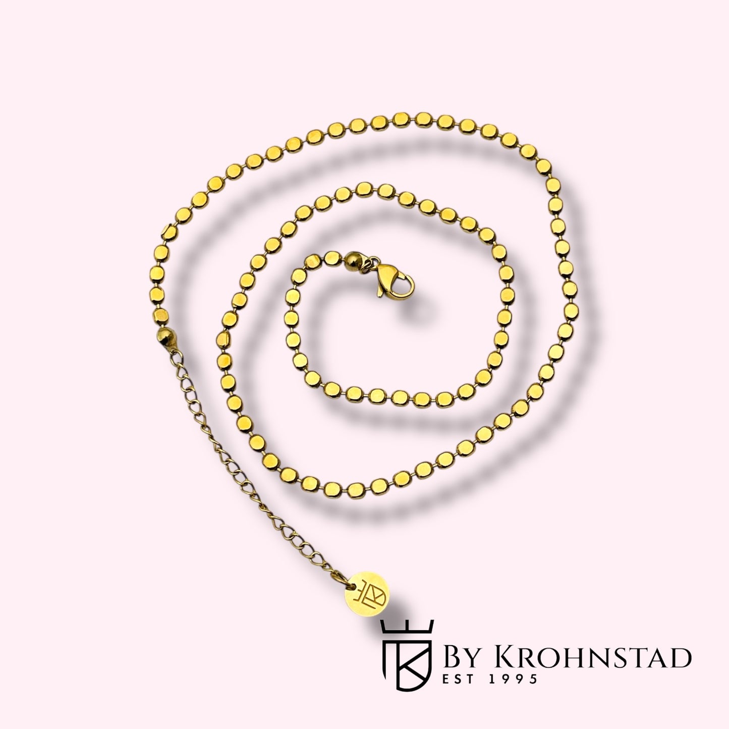 Gold beads necklace