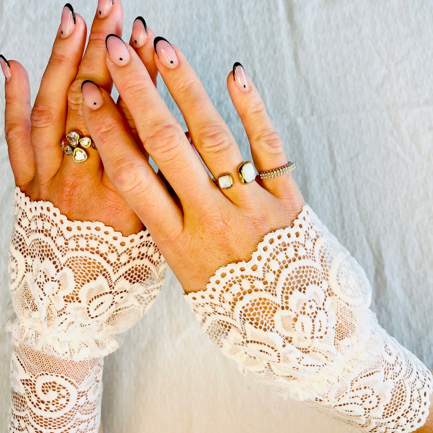 White lace wrist cuff