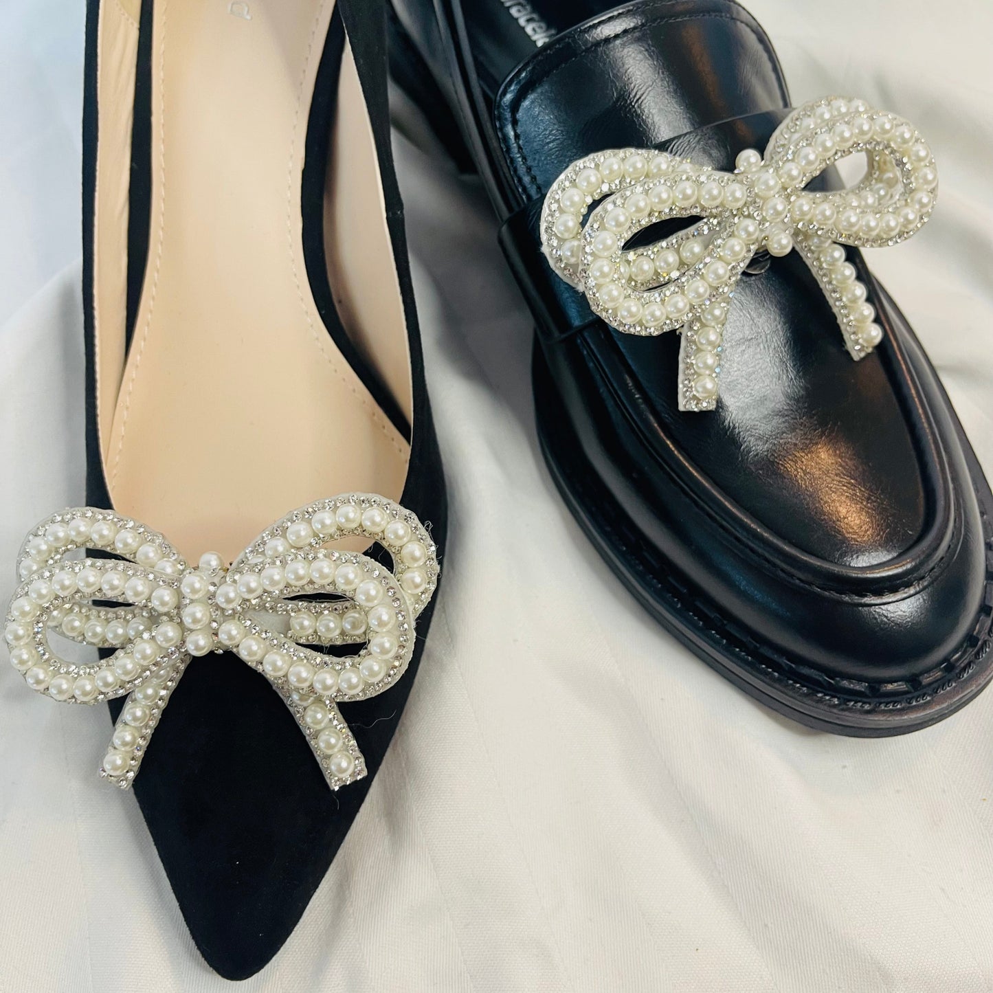 Pearl & Strass Bow Shoe Clip