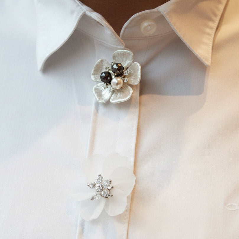 Pearl Blossom Button Covers