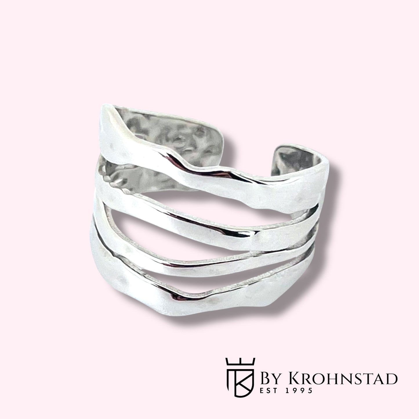 Multi layers ring silver
