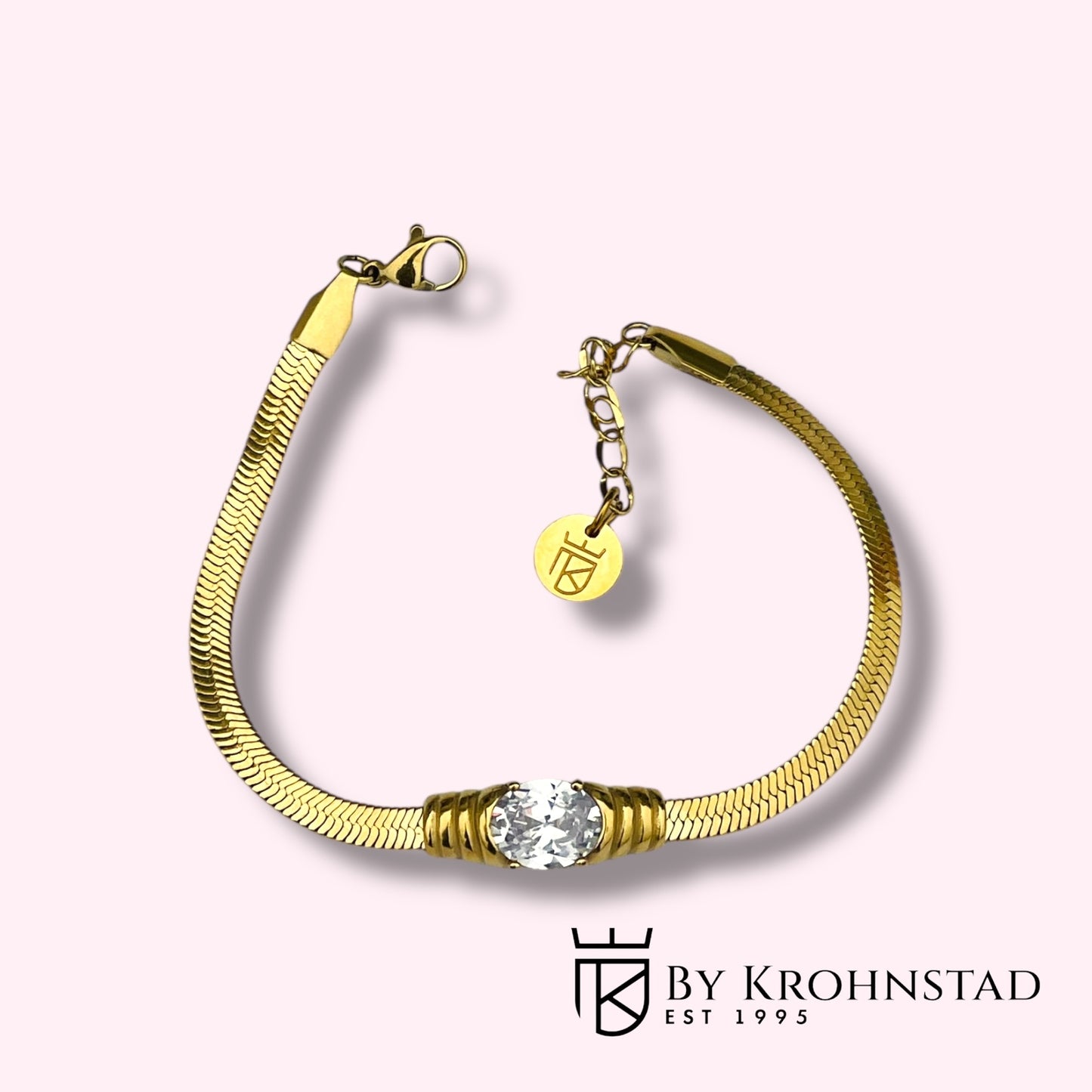 Snake eye gold bracelet