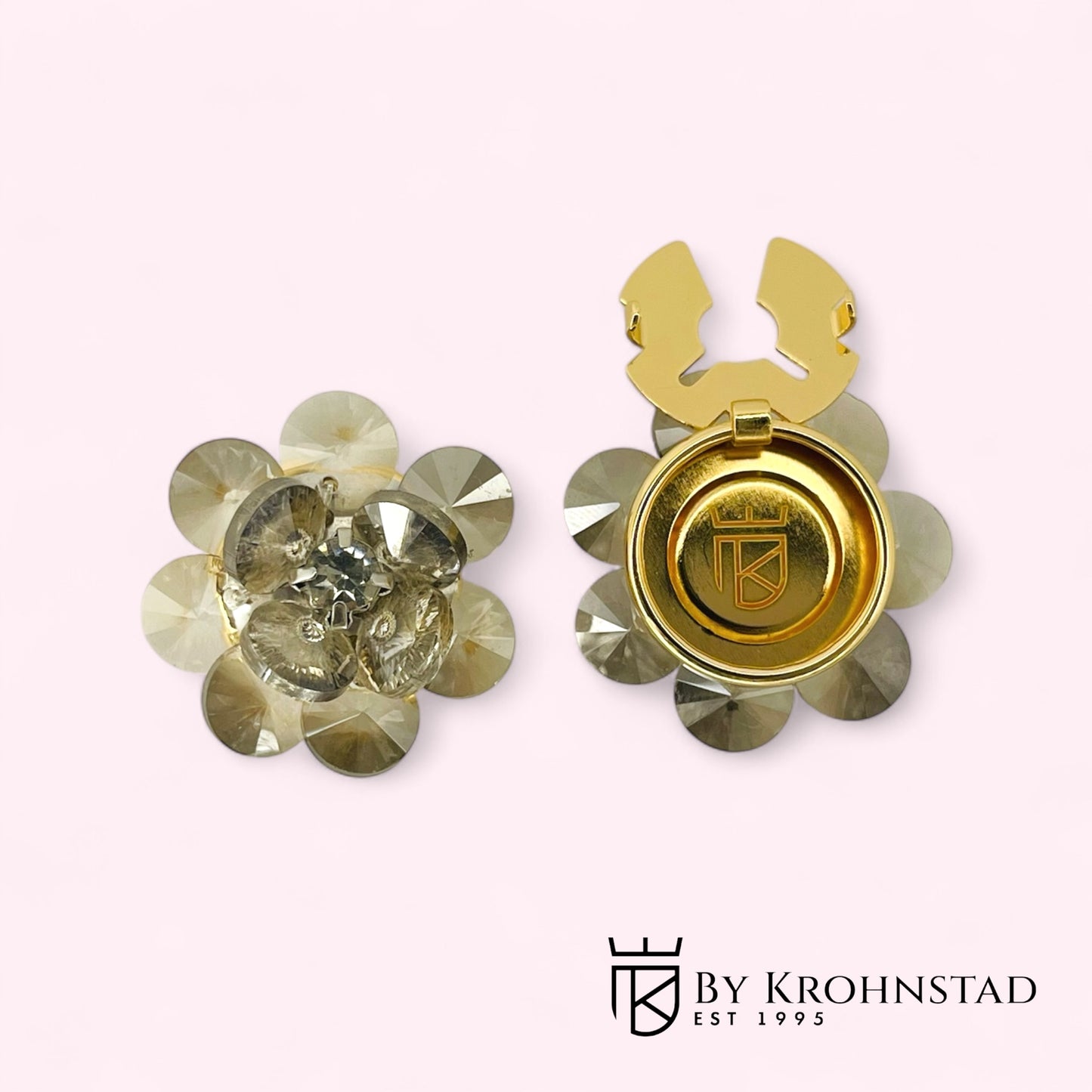 Grey Petal Button Covers