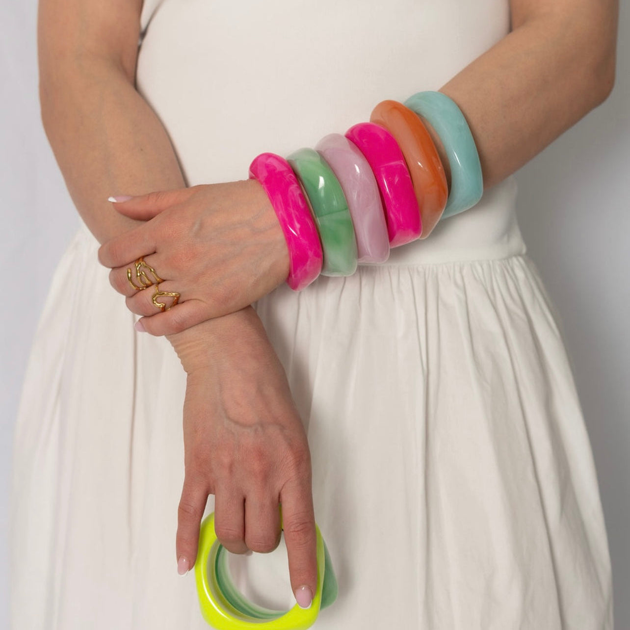 Happy Acrylic bangle
