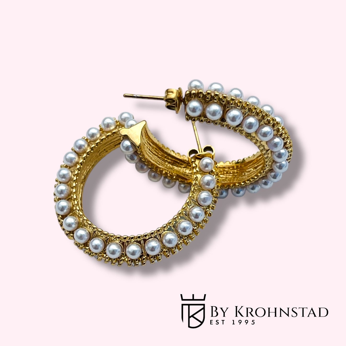 Pearl hoop örhänge
