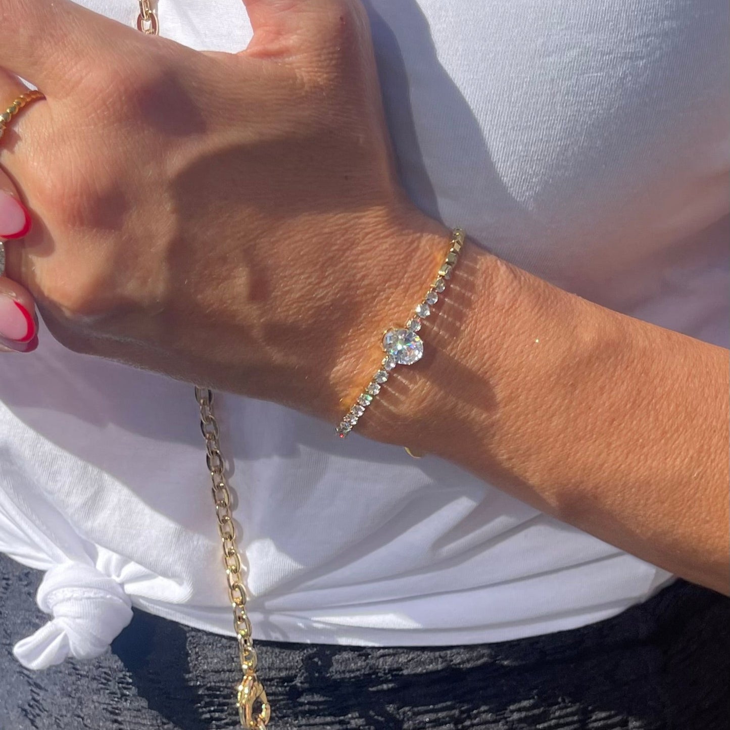 Stone tennis bracelet