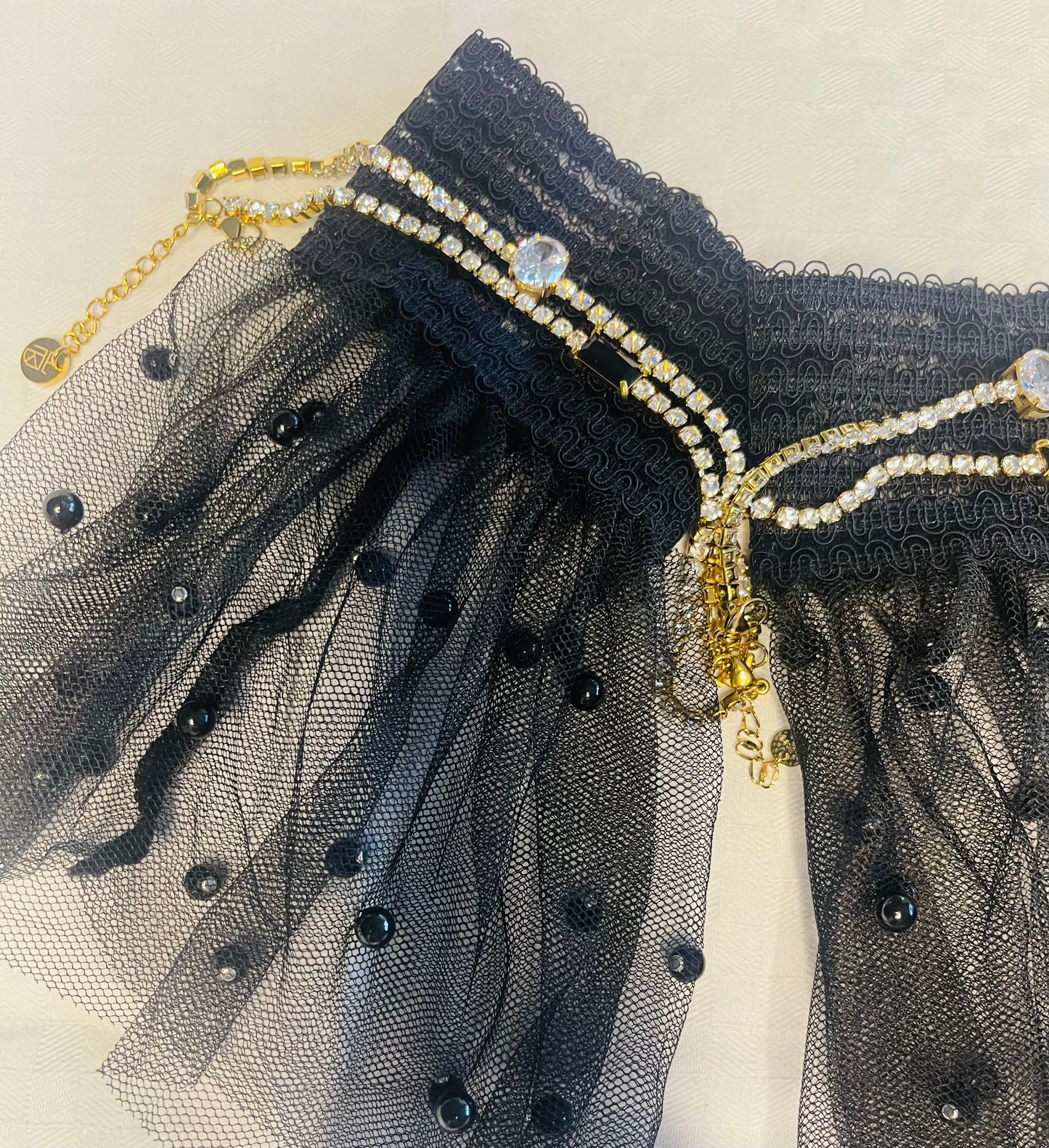 Black pearl wrist cuff