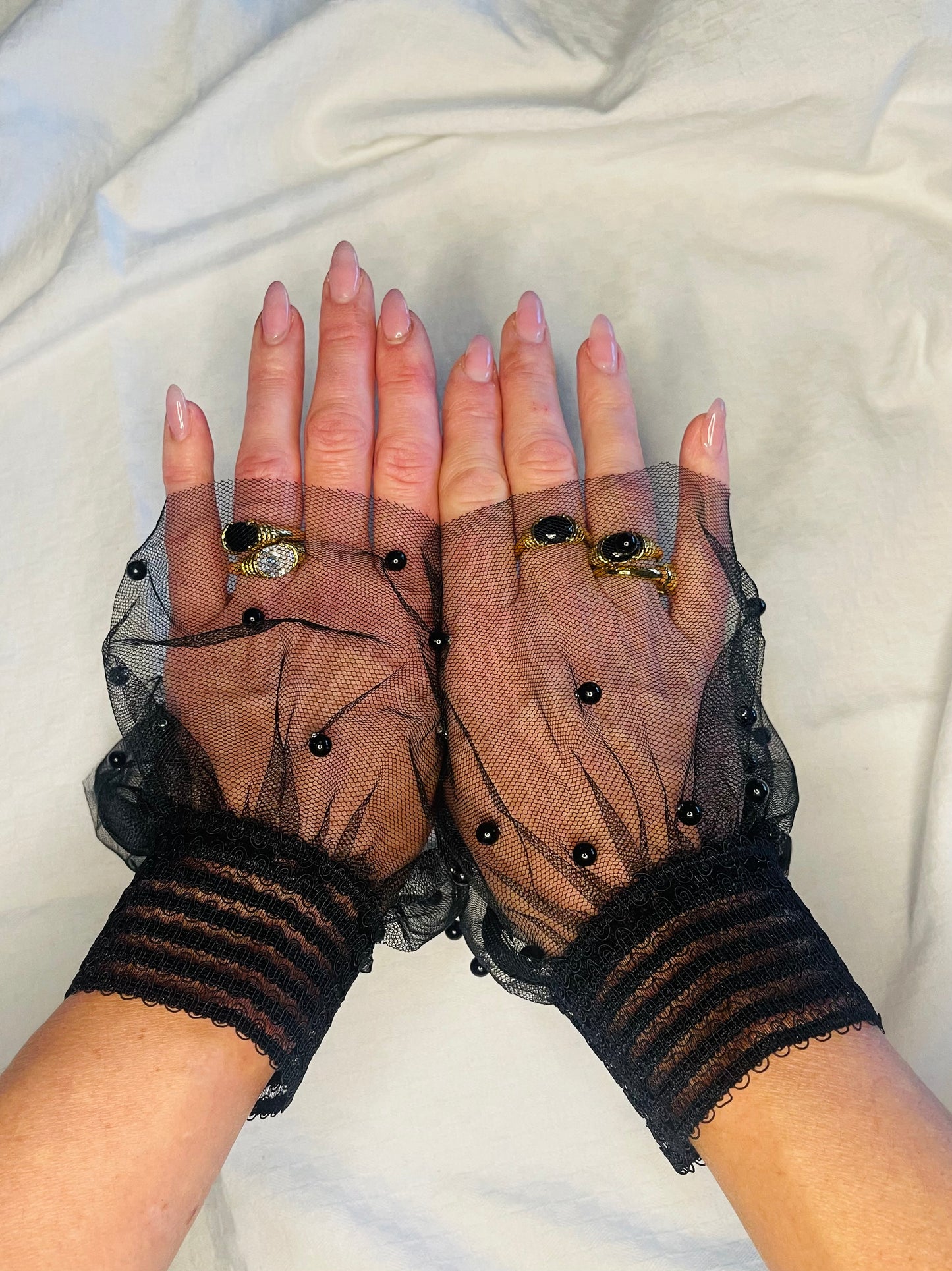 Black pearl wrist cuff