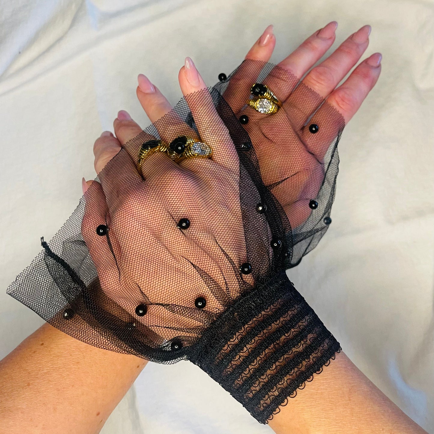 Black pearl wrist cuff