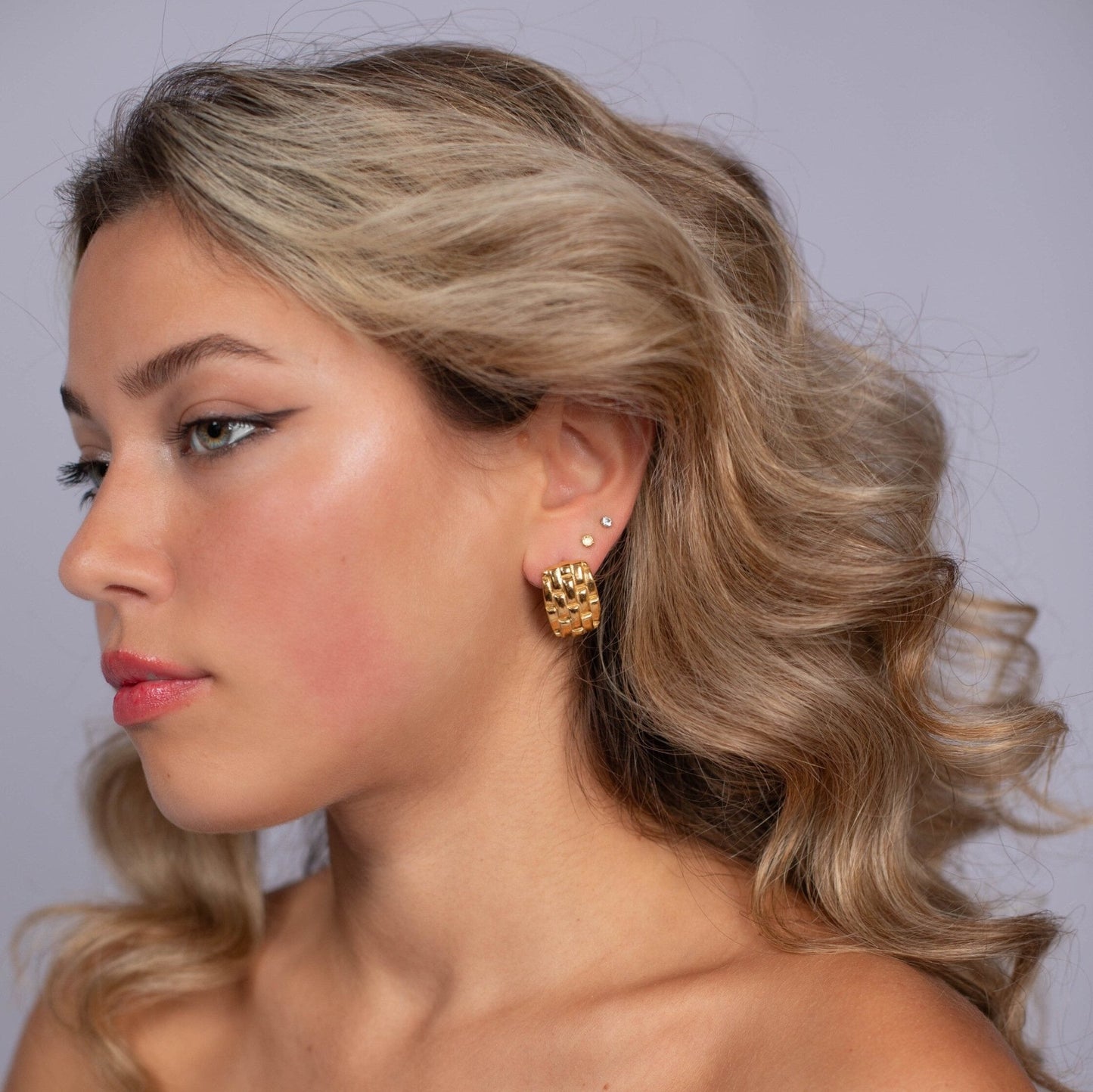 Vintage gold earrings - By Krohnstad