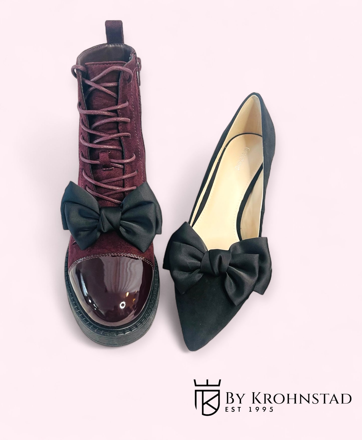 Black bow shoe clip