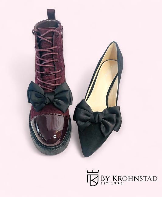 Black bow shoe clip