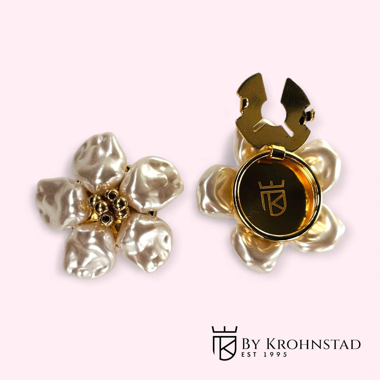 White flower Button Cover