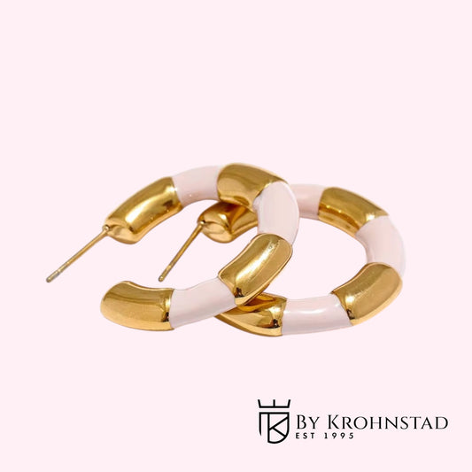 Golden pink hoop