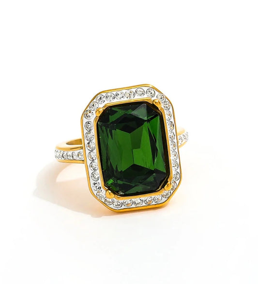 Diana cocktail ring green