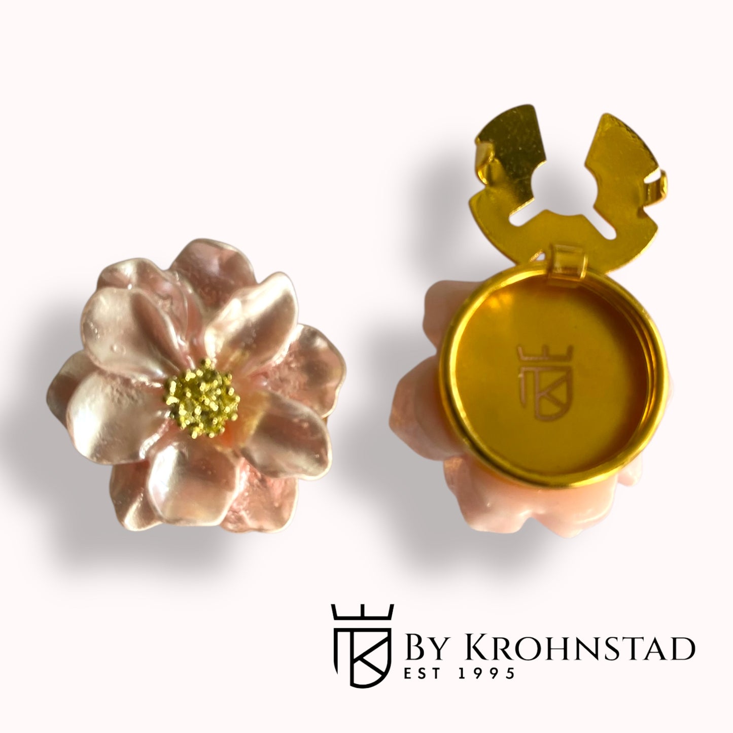 Pink flower Button Covers