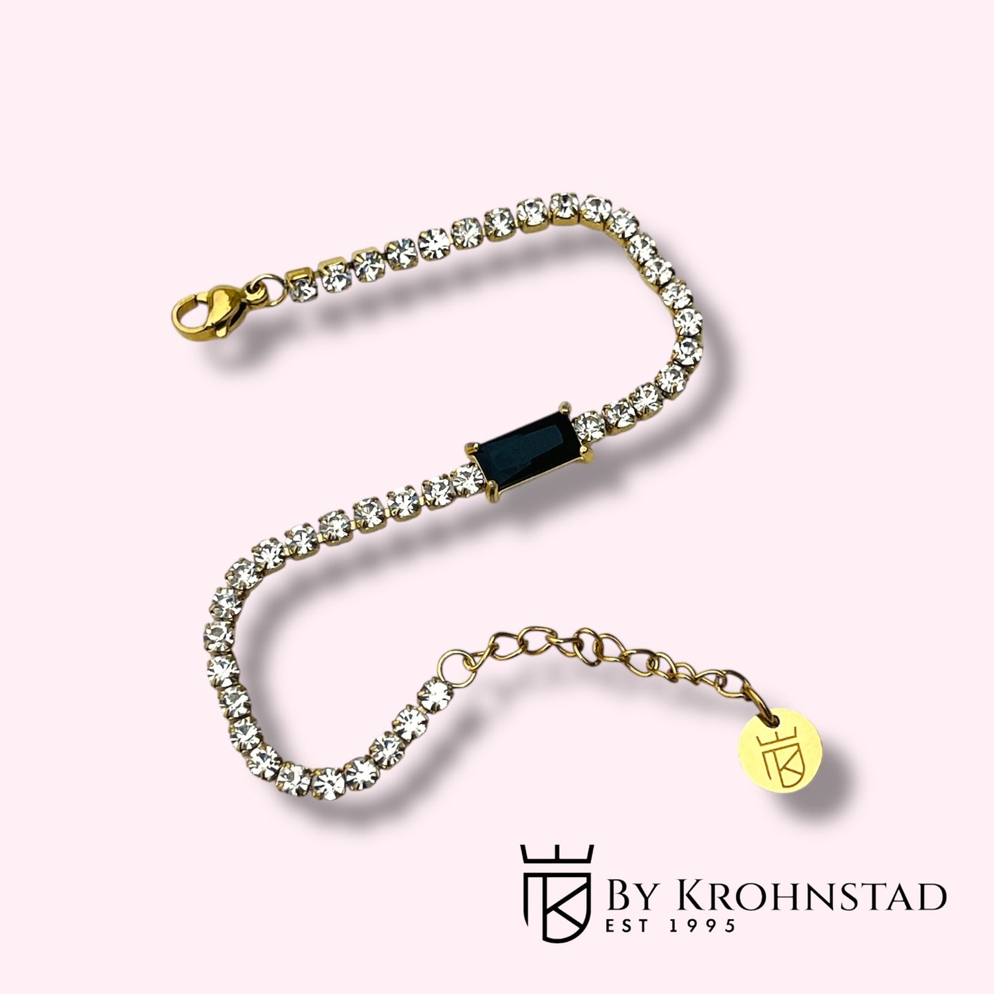 Black stone tennis bracelet