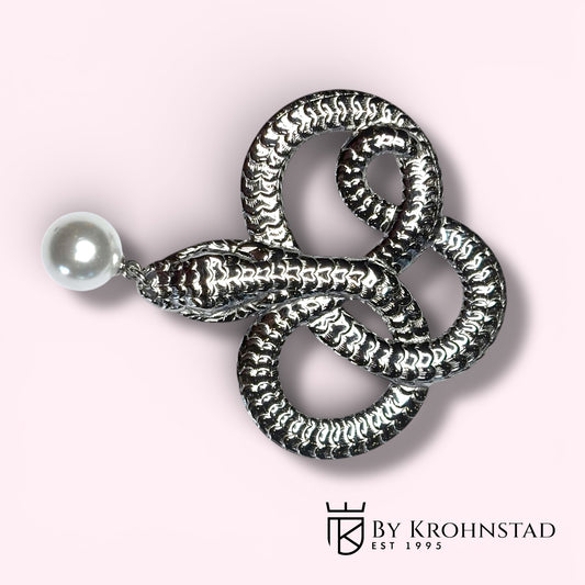 Silver Cobra brooch
