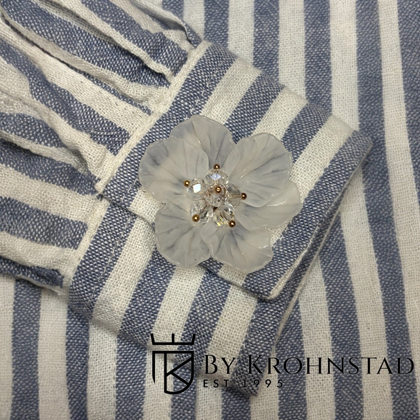 Sheer Flower Button Cover