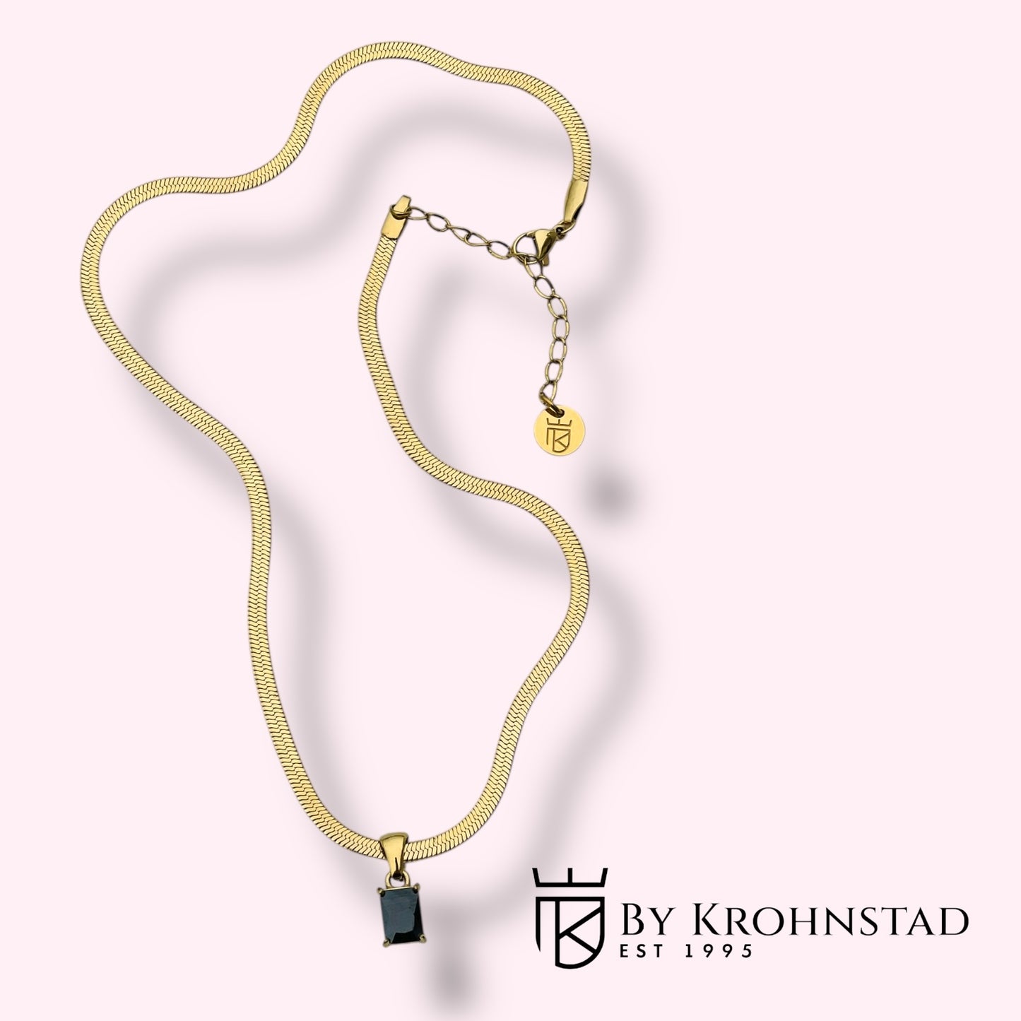 Snake chain necklace green