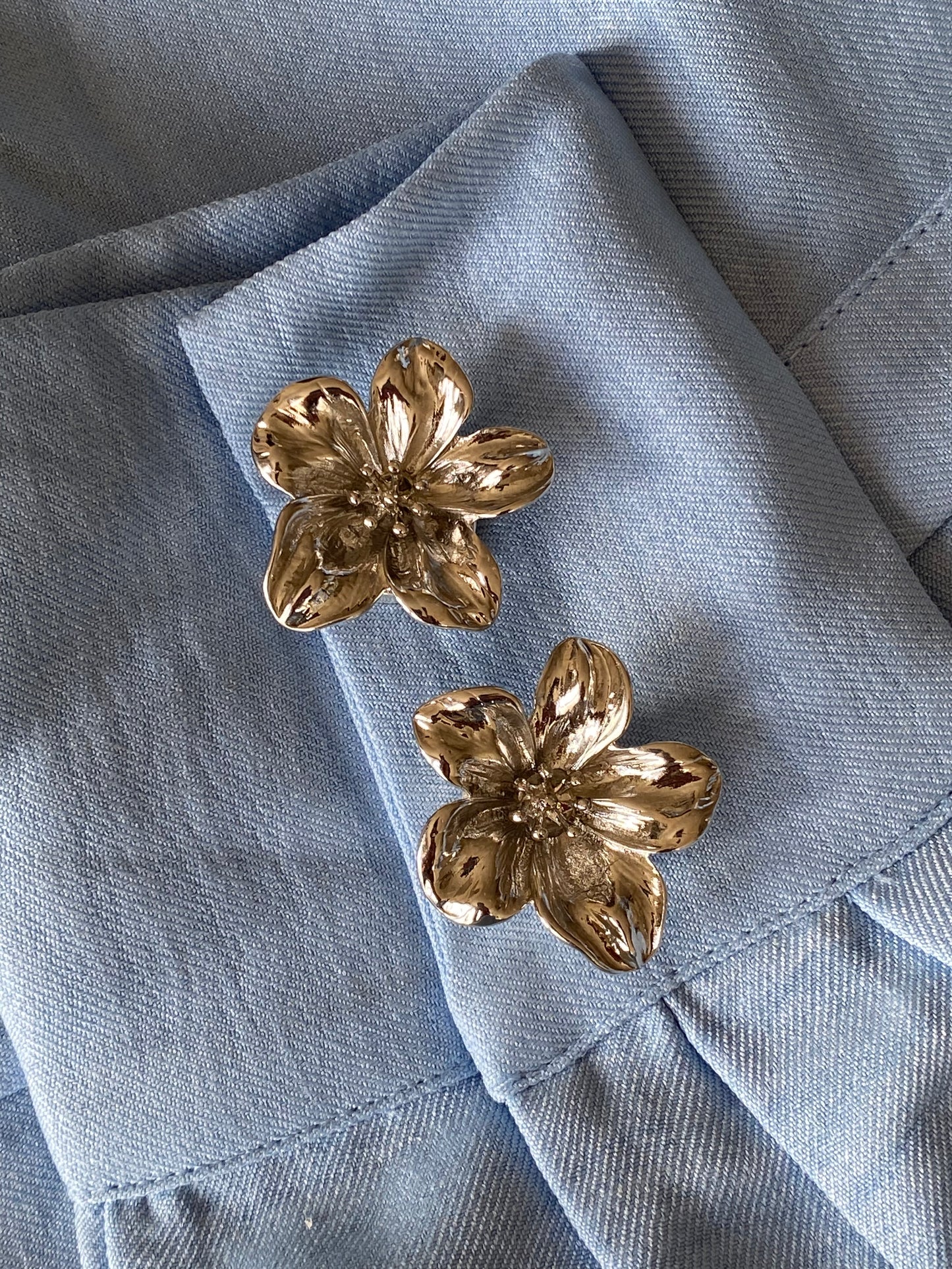 Silver Bloom Button covers