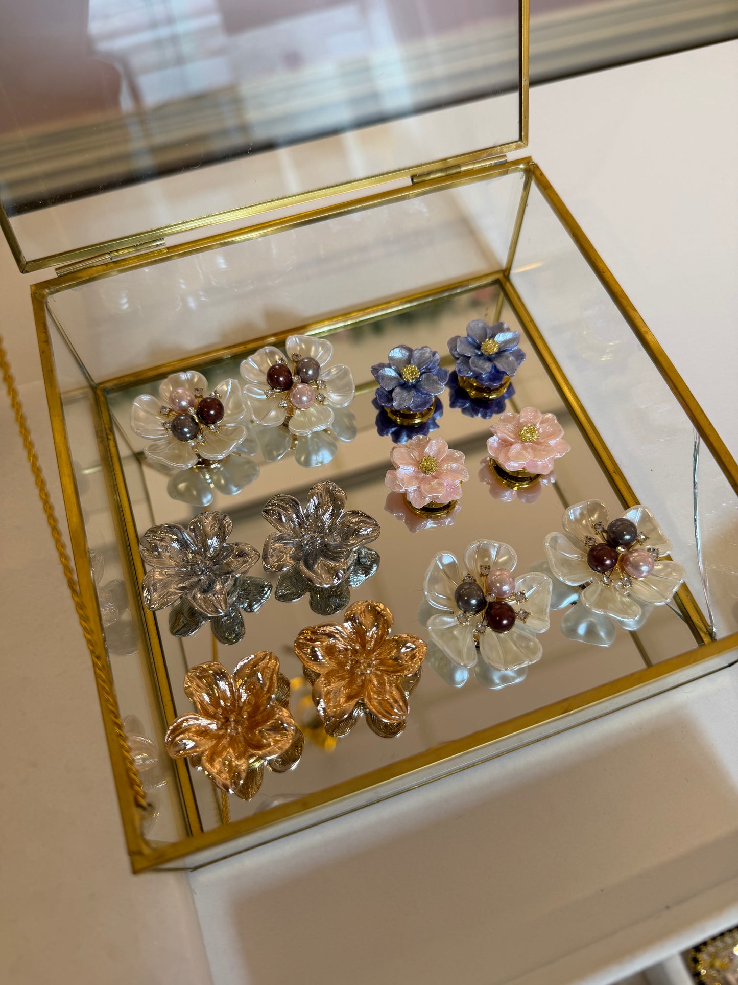 Purple  flower Button Covers
