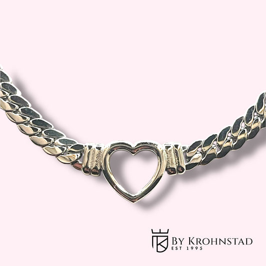 Amalfi heart silver necklace