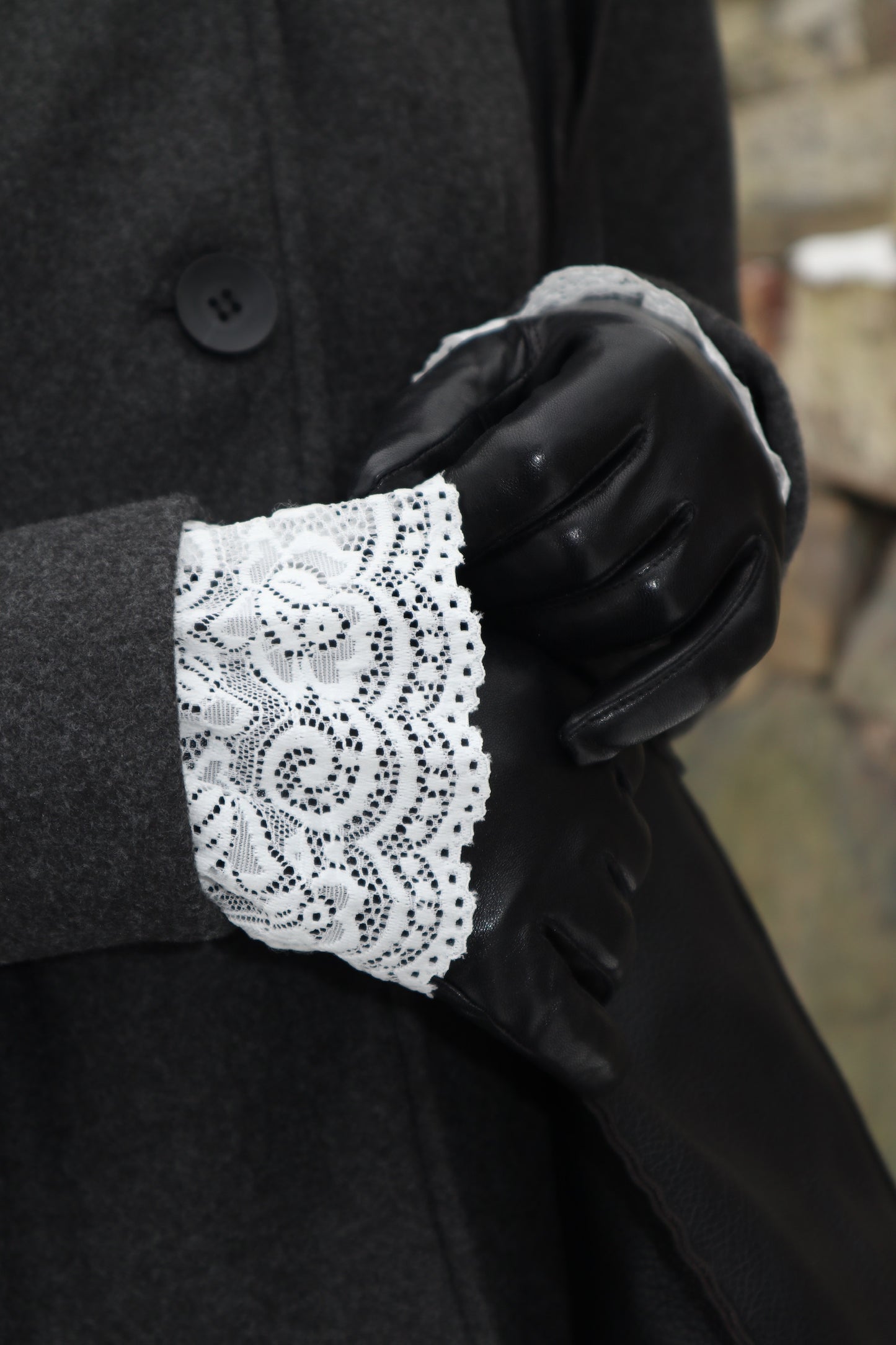White lace wrist cuff