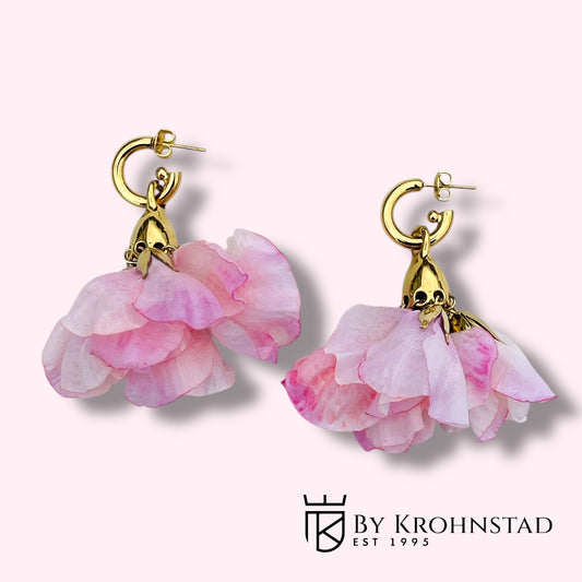 Pink blossom earrings