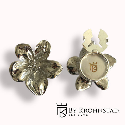 Silver Bloom Button covers