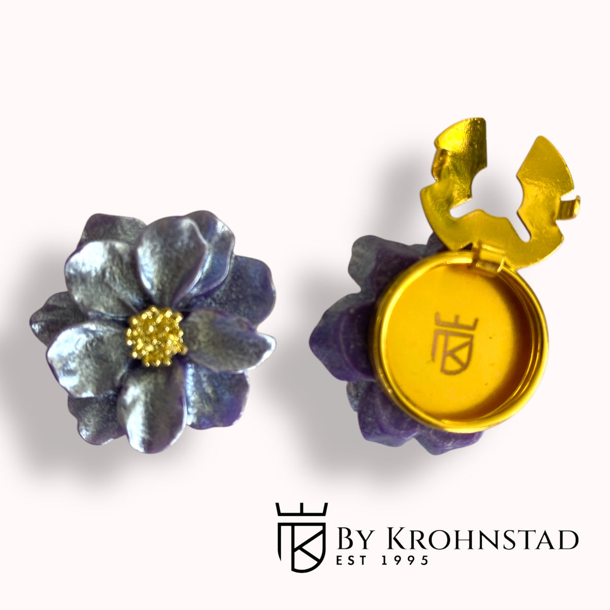 Purple  flower Button Covers