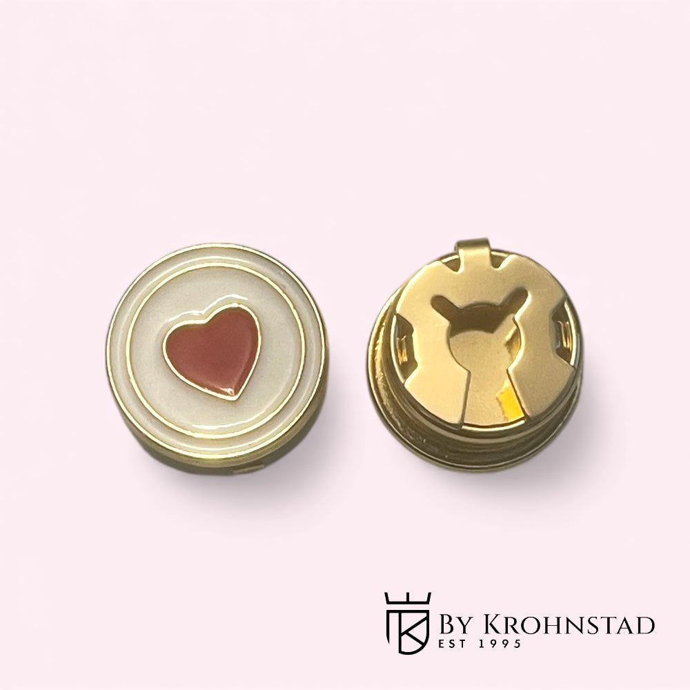 Red heart button covers