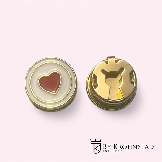 Red heart button covers