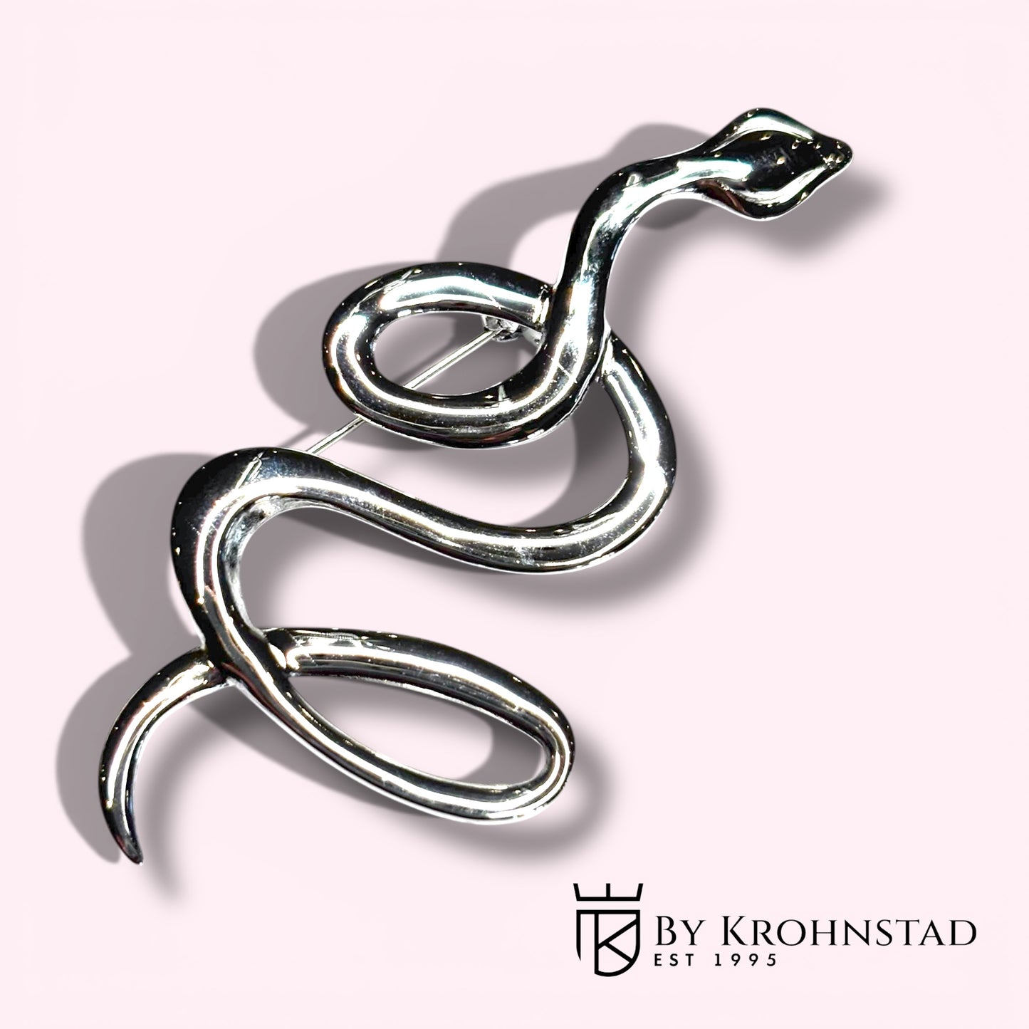 Silver snake brooch