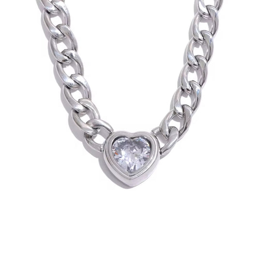 Sparkle heart necklace