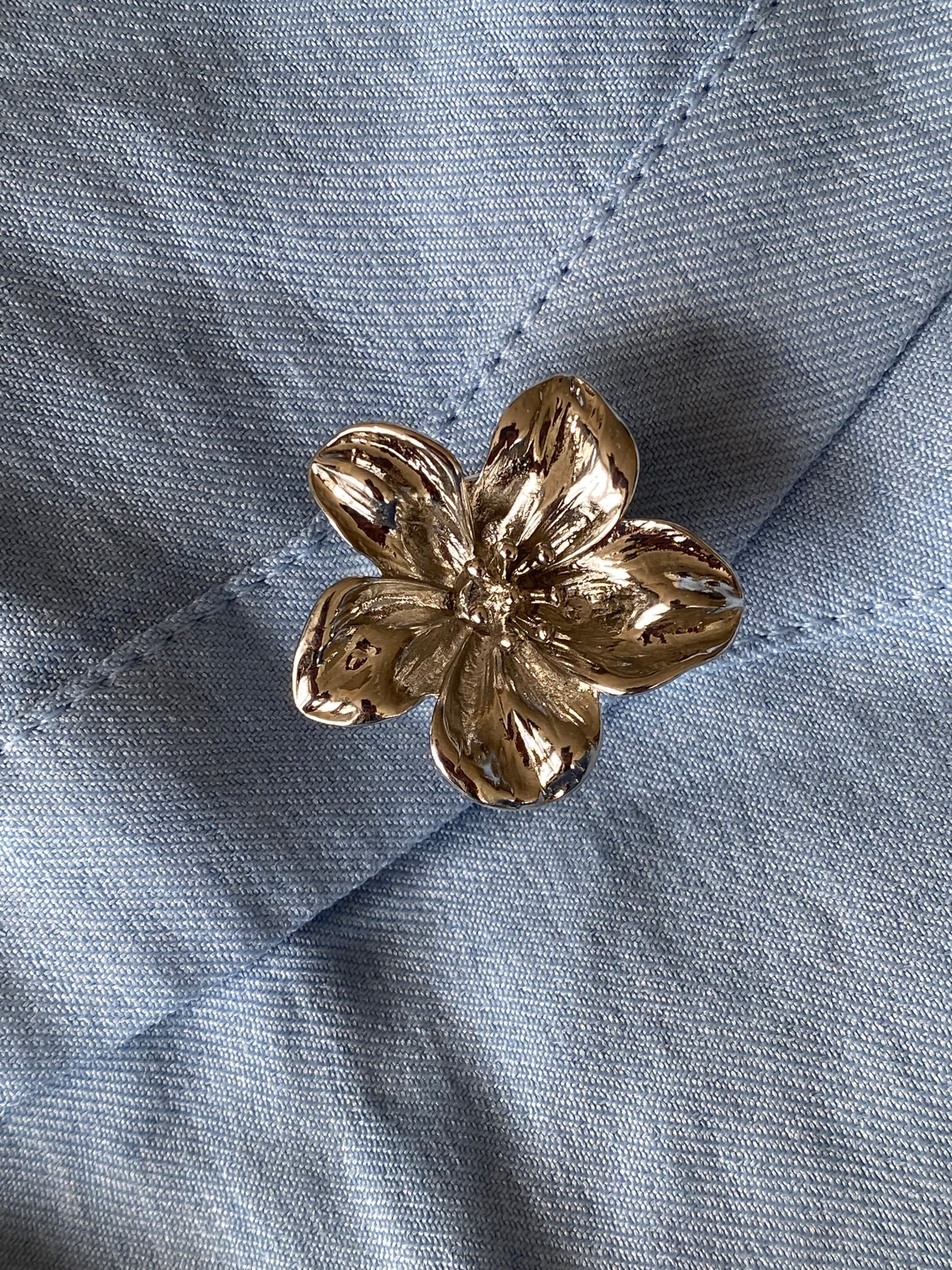 Silver Bloom Button covers