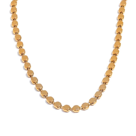 Gold beads necklace