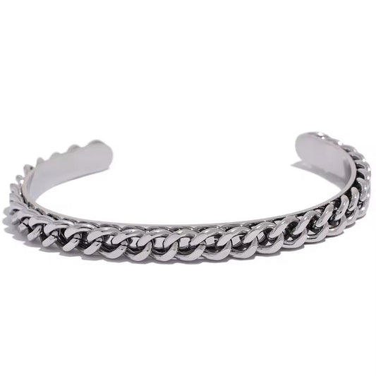 Chain silver cuff