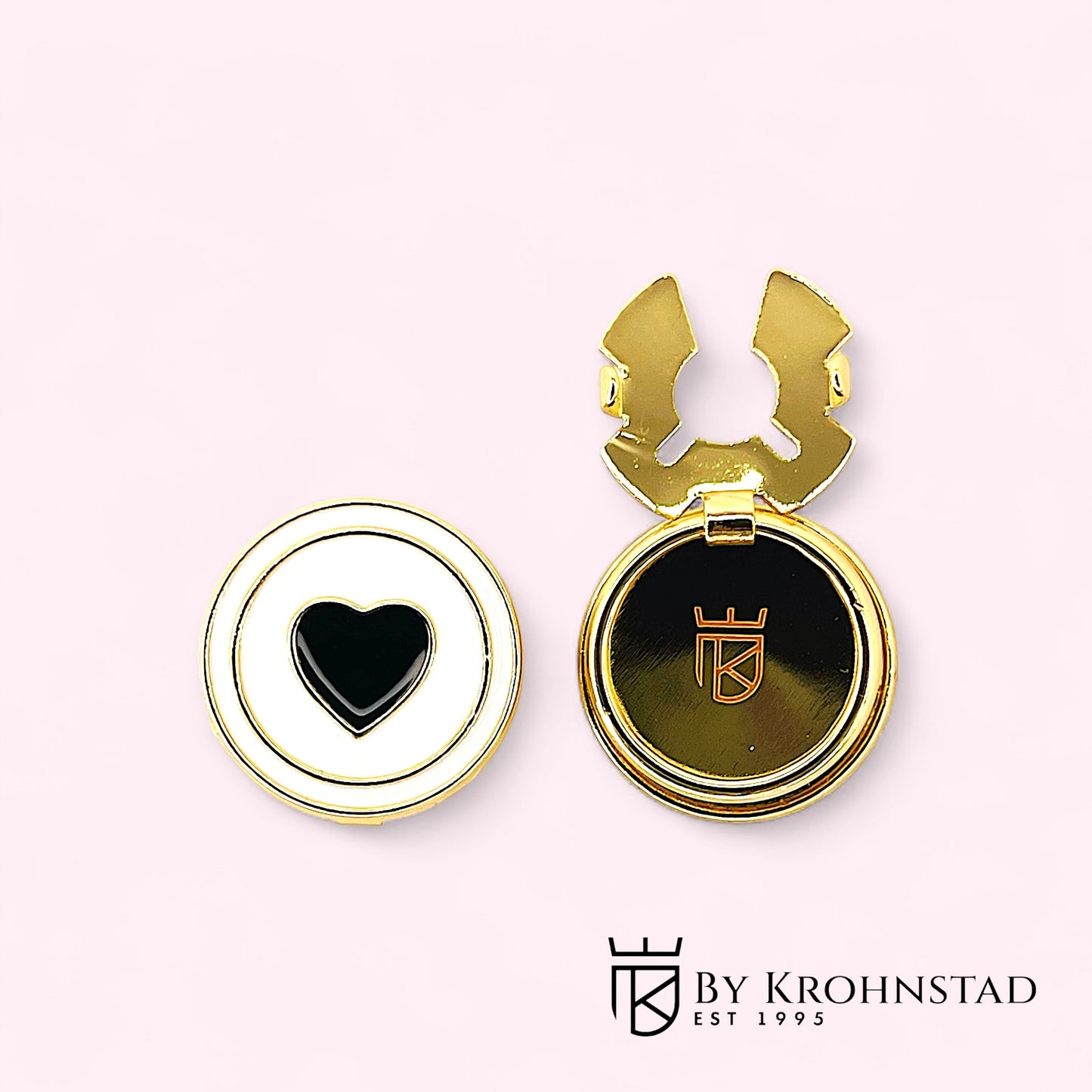 Black heart button covers
