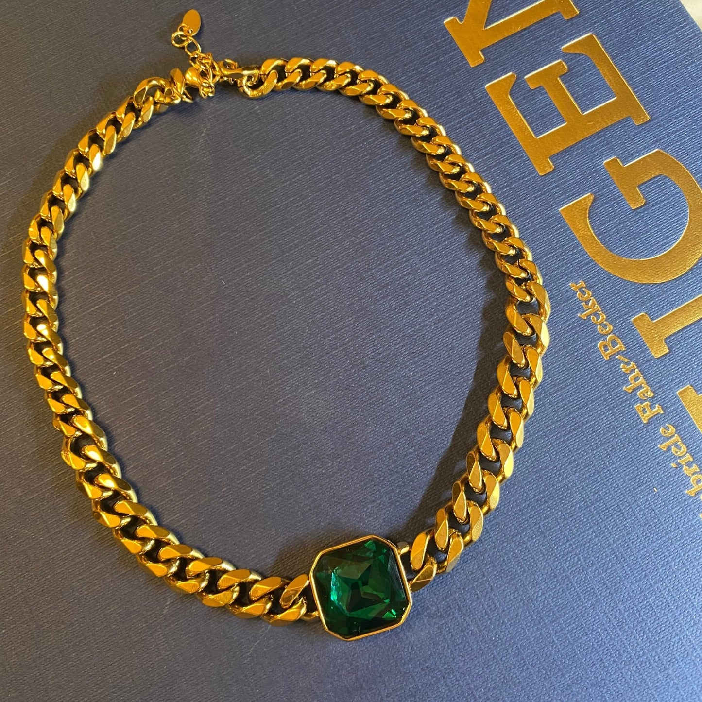 Emerald chain necklace - By Krohnstad